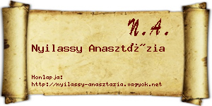 Nyilassy Anasztázia névjegykártya